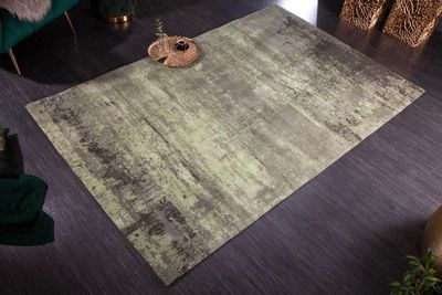 Vintage tapijt MODERN ART 240x160cm groen gewassen used look - 41258