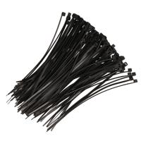 Kinzo Kabelbinders - Tie wraps - zwart - 200 x 2,5 mm - 100x stuks Kinzo Kabelbinders - Tie wraps - zwart - 200 x 2,5 mm - 100x stuks
