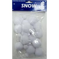 1x Kerstslingers met sneeuwballetjes 150 cm sneeuwdecoratie   -