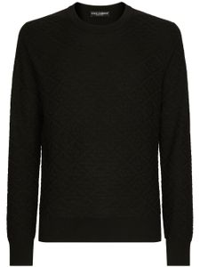 Dolce & Gabbana pull à motif de losanges - Noir