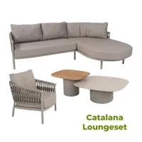 Loungeset Catalana Cloud Set 5 delig 4SO Bank Stoel Tafel Buiten Tuin 4 Seasons Outdoor