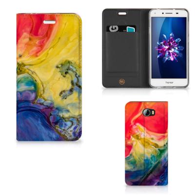 Bookcase Huawei Y5 2 | Y6 Compact Watercolor Dark Bookcase Huawei Y5 2 | Y6 Compact Watercolor Dark