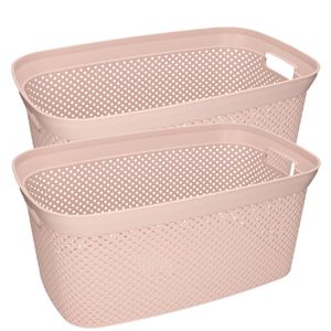 3x Roze wasmanden 35 liter 54 x 34 x 23 cm huishouden