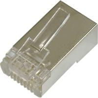 Digitus DN-MO-8-8-SRS Digitus modulaire stekker voor ronde kabel, afgeschermd, 100 stuks DN-MO-8-8-SRS RJ45, stekker Aantal polen (sensoren) 8P8C Zilver 1