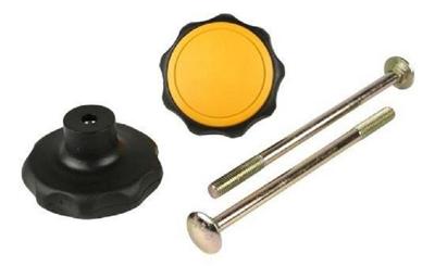 Spinder draaiknop met bout zwart/oranje (2)