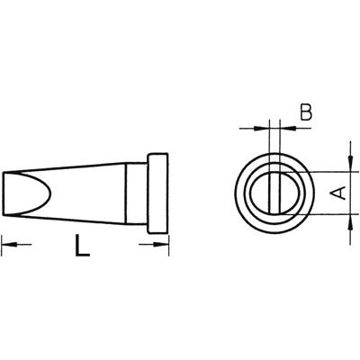 Weller LT-B Soldeerpunt Beitelvorm, recht Grootte soldeerpunt 2.4 mm Inhoud: 1 stuk(s)