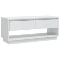 vidaXL Tv-meubel 102x41x44 cm spaanplaat hoogglans wit