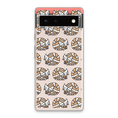 Slapende poes: Google Pixel 6 Transparant Hoesje