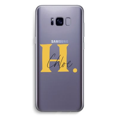 Amber Script: Samsung Galaxy S8 Plus Transparant Hoesje