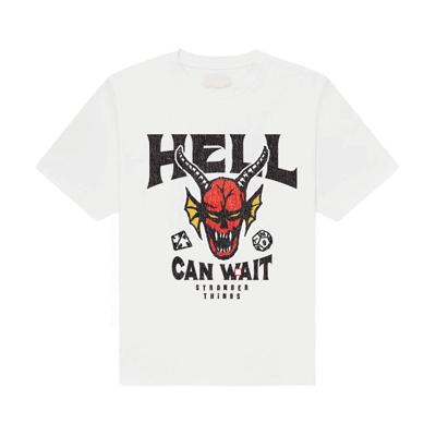 Stranger Things T-Shirt Hell Can Wait (white) Size XL