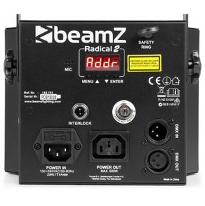 BeamZ Radical II Disco-laserprojector & stroboscoop Zwart Geschikt voor gebruik binnen