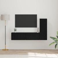 Tv-kastenset 3 pcs Zwart eiken Small 30.5 x 30 x 90 cm