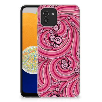 Samsung Galaxy A03 | Hoesje maken | Swirl Pink