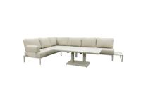 Qopps Alfie loungehoek met Rizon up down tuintafel