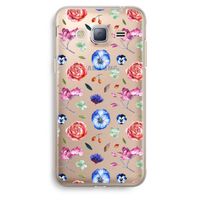 Bloemetjes: Samsung Galaxy J3 (2016) Transparant Hoesje
