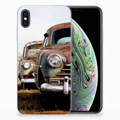 Apple iPhone Xs Max | Siliconen hoesje | met foto Vintage Auto