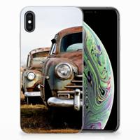 Apple iPhone Xs Max | Siliconen hoesje | met foto Vintage Auto