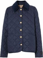 Burberry veste matelassée à losanges - Bleu - thumbnail