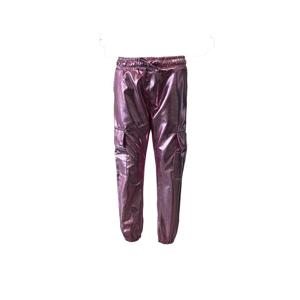 Dutch Dream denim Meisjes cargo broek - Mimi - Metallic roze