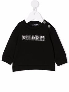 Balmain Kids sweat à logo imprimé - Noir