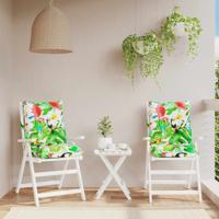 VidaXL Stoelkussens 2 st lage rug oxford stof meerkleurig