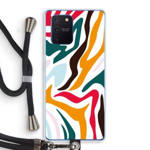 Colored Zebra: Samsung Galaxy Note 10 Lite Transparant Hoesje met koord