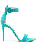 Gianvito Rossi sandales Portofino 105 mm en daim - Bleu - thumbnail