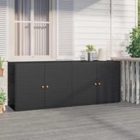 Tuinkast Zwart 198x55,5x80 cm Poly Rattan