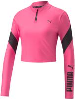 Puma Fit Eversculpt 1/4 Zip Cropped Top Dames Roze maat XL - thumbnail