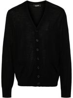 DSQUARED2 cardigan en laine vierge à col v - Noir - thumbnail