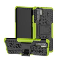 Tire Texture TPU + PC schokbestendig geval voor Huawei P30 Pro met houder (groen)
