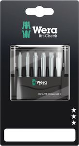 Wera Bit-Check 6 TX Universal 1 SB, 6 -delig - 1 stuk(s) - 05073637001