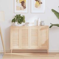 Kastdeuren met lamellen 4 st 69x29,5 cm massief grenenhout