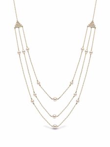 Yoko London collier Sleek en or blanc 18ct orné de perles d'eau douce et de diamants