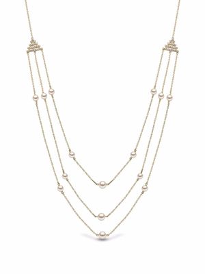 Yoko London collier Sleek en or blanc 18ct orné de perles d'eau douce et de diamants
