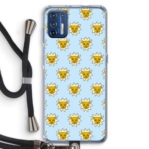 Leeuwenkoppen: Motorola Moto G9 Plus Transparant Hoesje met koord