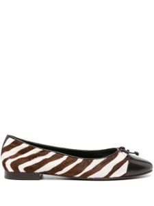 Tory Burch ballerines en cuir - Marron