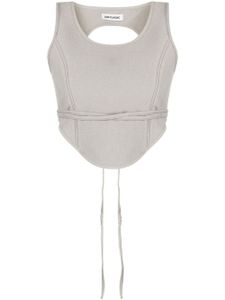 Low Classic haut-corset à coupe crop - Marron