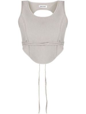 Low Classic haut-corset à coupe crop - Marron