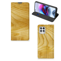 Motorola Moto G100 Book Wallet Case Licht Hout