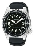 Horlogeband Seiko 4R15-00D0 / SRP043K2 / 4KR3JZR Rubber Zwart 20mm - thumbnail