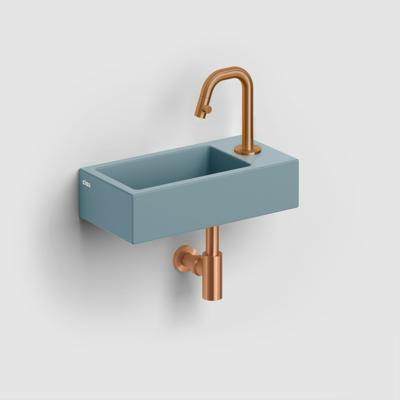 Clou Flush 3 Fontein Met Kraangat Rechts Mat Blauw Keramiek 36 cm