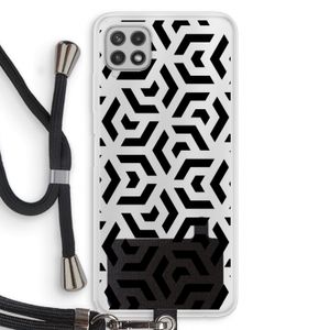 Crazy pattern: Samsung Galaxy A22 4G Transparant Hoesje met koord