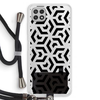 Crazy pattern: Samsung Galaxy A22 4G Transparant Hoesje met koord