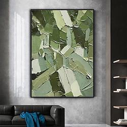 mintura handgemaakte groene abstracte olieverfschilderijen op canvas moderne muurkunst kamerdecoratie textuur foto voor huisdecoratie gerold frameloos ongerekt schilderij Lightinthebox