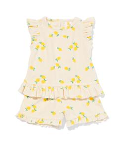 HEMA Newborn Kledingset Badstof Citrus Ecru (ecru)