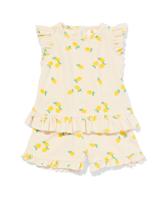 HEMA Newborn Kledingset Badstof Citrus Ecru (ecru)