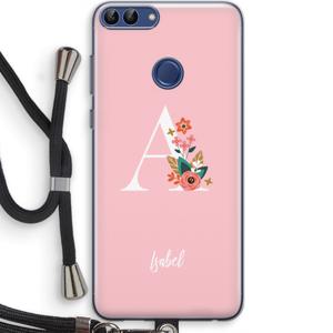 Pink Bouquet: Huawei P Smart (2018) Transparant Hoesje met koord