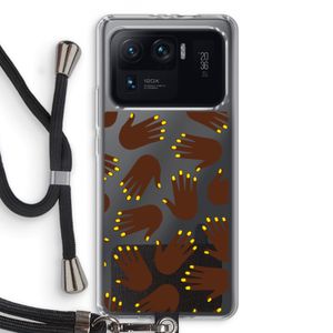 Hands dark: Xiaomi Mi 11 Ultra Transparant Hoesje met koord