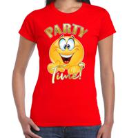 Bellatio Decorations Foute party t-shirt voor dames - Party Time - rood - carnaval/themafeest 2XL  - - thumbnail